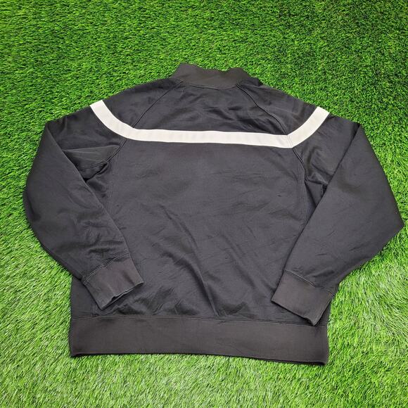 NIKE Track Jacket Large 22x25 Cropped Black - Picture 3 of 14
